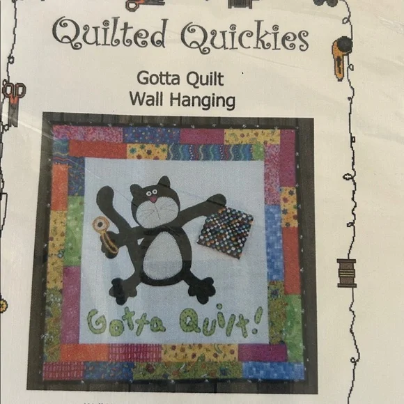 Quilting Kit- Quilted Quickies-Gotta Quilt Wall Hanging- New in Package - Picture 2 of 11